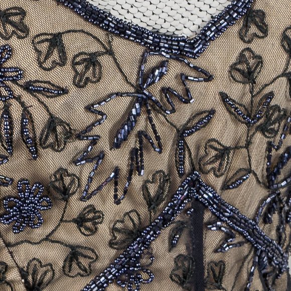 NWT Navy beaded cocktail dress - 14 - Picture 3 of 3